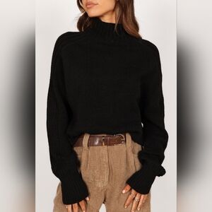 Petal & Pup Black Cersi Knit Sweater